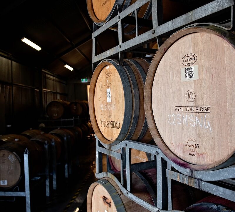 Kyneton Ridge Estate barrels